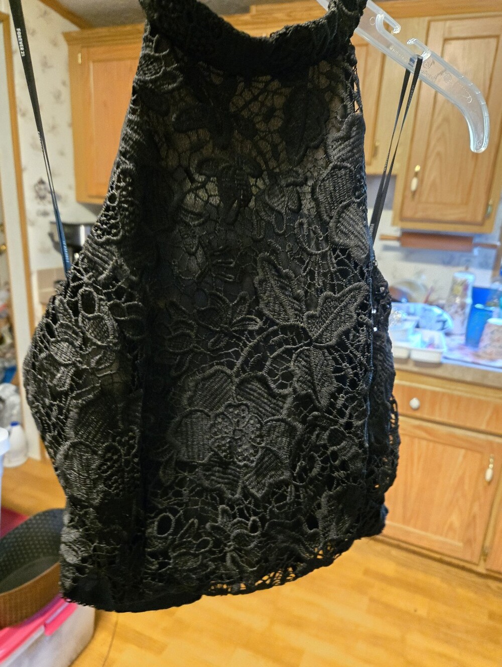 Forever 21 Black Lace Halter Top